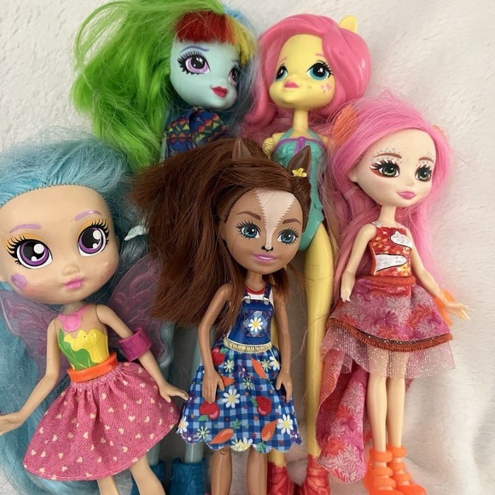 MLP Equestria Bright Fairy Friend Enchantimals Doll Lot Of Five Doll Toys‎